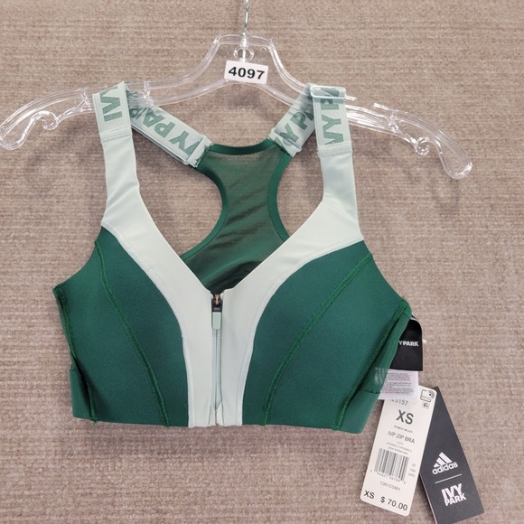 Adidas X Ivy Park Other - Adidas IVY PARK Green Zip Front Racerback Sports Bra XS